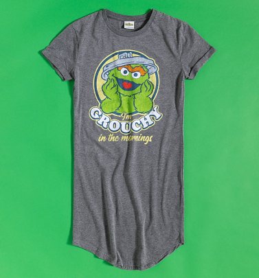 Charcoal Sesame Street Grouchy In The Mornings Oscar The Grouch Night Dress Charcoal Sesame Street Grouchy In The Mornings Oscar The Grouch Night Dress