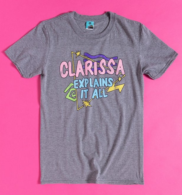 Clarissa Explains It All Logo Grey Marl T-Shirt