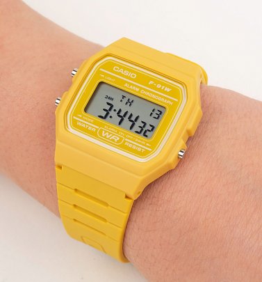 Classic Mustard Yellow Watch F-91WC-9AEF from Casio Classic Mustard Yellow Watch F-91WC-9AEF from Casio