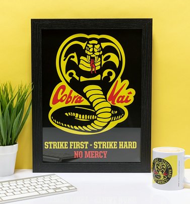 Cobra Kai No Mercy Framed Print 30cm x 40cm Cobra Kai No Mercy Framed Print 30cm x 40cm