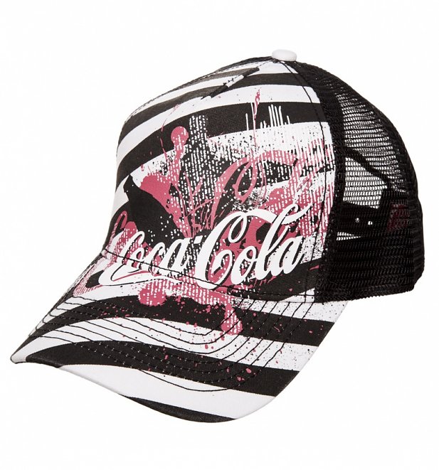 Coca-Cola Black And White Trucker Cap Coca-Cola Black And White Trucker Cap