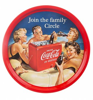 Coca-Cola Family Circle Bar Tray Coca-Cola Family Circle Bar Tray