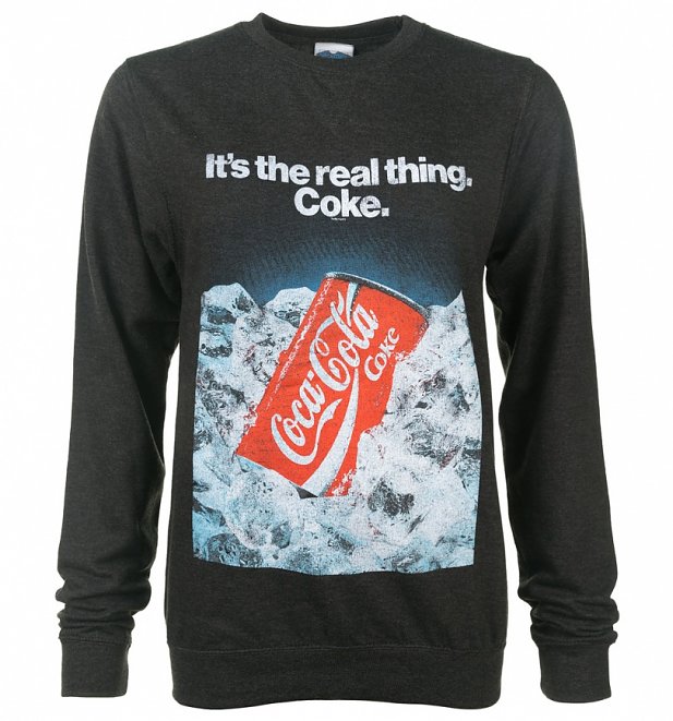 Coca-Cola Retro Advert Black Heather Sweater Coca-Cola Retro Advert Black Heather Sweater