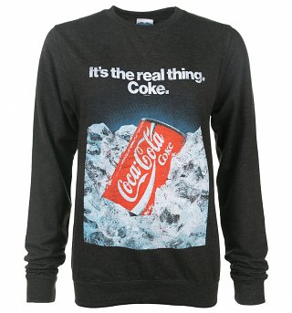 Coca-Cola Retro Advert Black Heather Sweater Coca-Cola Retro Advert Black Heather Sweater