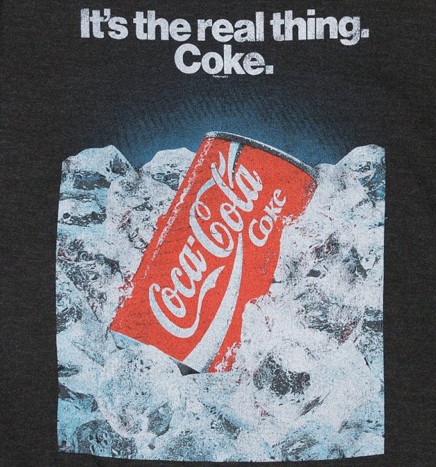 Coca-Cola Retro Advert Black Heather Sweater Coca-Cola Retro Advert Black Heather Sweater