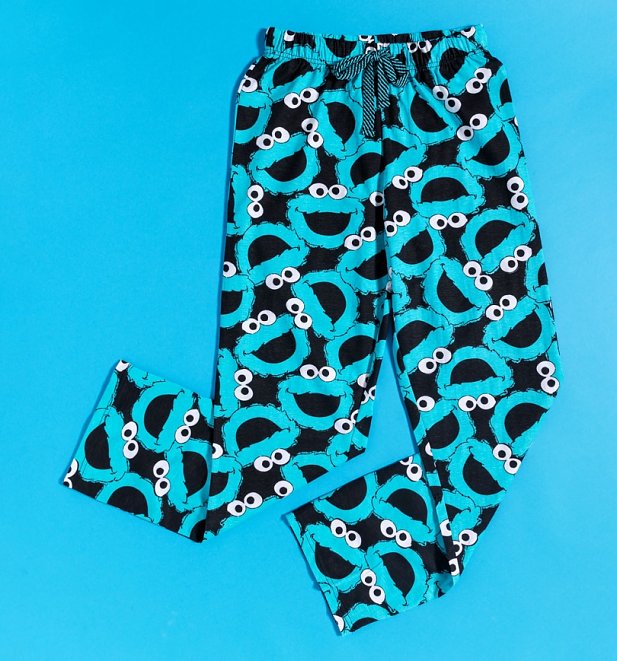 Cookie Monster Sesame Street All Over Print Lounge Pants