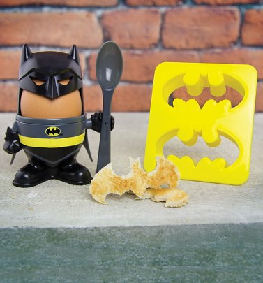 DC Comics Batman Egg Cup And Toast Cutter Set DC Comics Batman Egg Cup And Toast Cutter Set