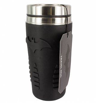 DC Comics Batman Embossed Rubber Finish Travel Mug DC Comics Batman Embossed Rubber Finish Travel Mug