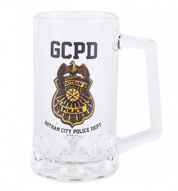DC Comics Gotham City Police Department Glass Tankard DC Comics Gotham City Police Department Glass Tankard