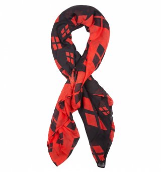 DC Comics Harley Quinn Diamond Logo Lightweight Scarf DC Comics Harley Quinn Diamond Logo Lightweight Scarf