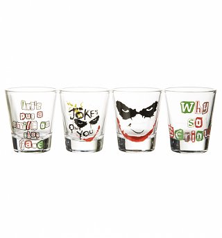 DC Comics Joker Set of 4 Shot Glasses DC Comics Joker Set of 4 Shot Glasses