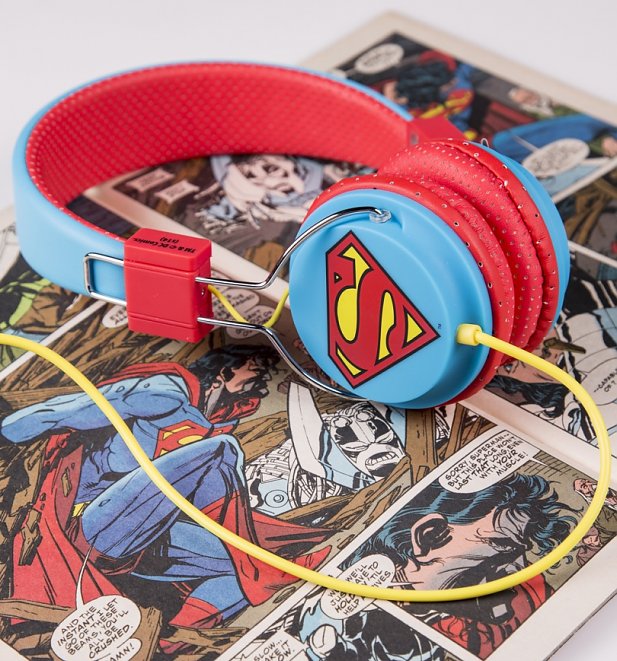 DC Comics Superman Logo Headphones DC Comics Superman Logo Headphones