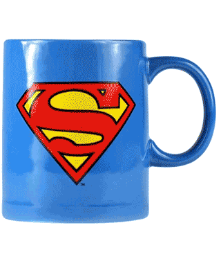 DC Comics Superman Logo Mug with Biscuit Holder DC Comics Superman Logo Mug with Biscuit Holder