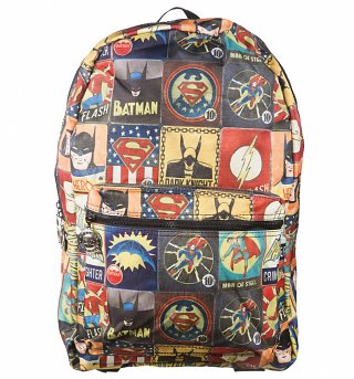 DC Comics Vintage Print Backpack DC Comics Vintage Print Backpack