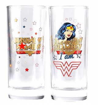 DC Comics Wonder Woman Boxed Set Of 2 Glasses DC Comics Wonder Woman Boxed Set Of 2 Glasses