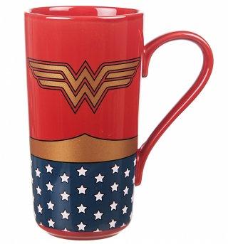 DC Comics Wonder Woman Logo Latte Mug DC Comics Wonder Woman Logo Latte Mug