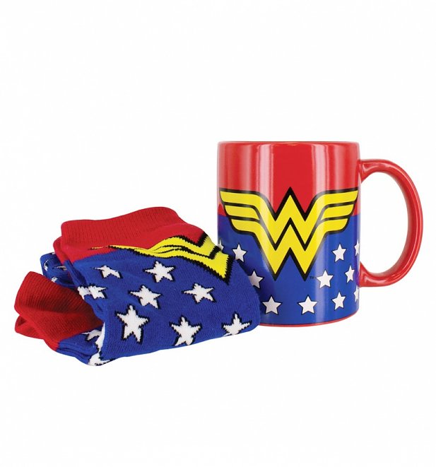 DC Comics Wonder Woman Mug and Socks Set DC Comics Wonder Woman Mug and Socks Set