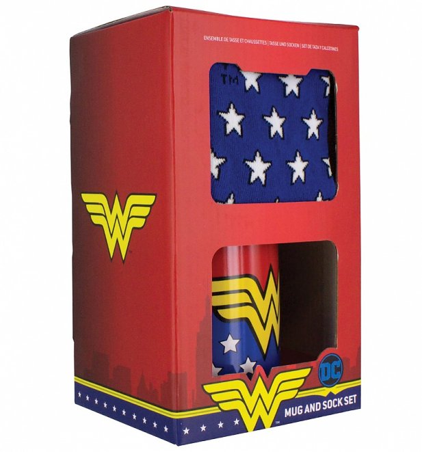 DC Comics Wonder Woman Mug and Socks Set DC Comics Wonder Woman Mug and Socks Set