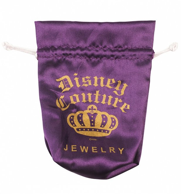 White Gold Plated Beauty & The Beast Chip Necklace from Disney Couture White Gold Plated Beauty & The Beast Chip Necklace from Disney Couture