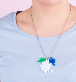 Dancing Moomintroll Acrylic Necklace Dancing Moomintroll Acrylic Necklace