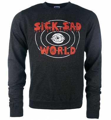 Daria Inspired Sick Sad World Heather Black Sweater Daria Inspired Sick Sad World Heather Black Sweater