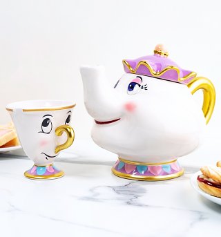Disney Beauty and The Beast Mrs Potts Teapot And Chip Mug Set Disney Beauty and The Beast Mrs Potts Teapot And Chip Mug Set