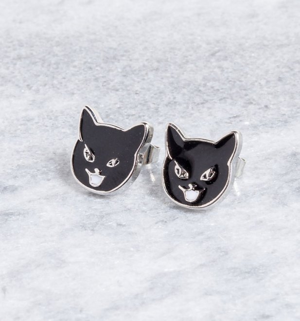 Disney Hocus Pocus Thackery Binx Black Cat Necklace and Earrings Set