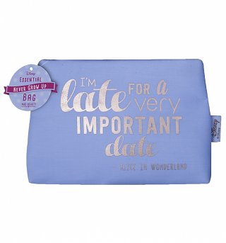 Disney I'm Late For A Very Important Date Make Up Bag Disney I'm Late For A Very Important Date Make Up Bag