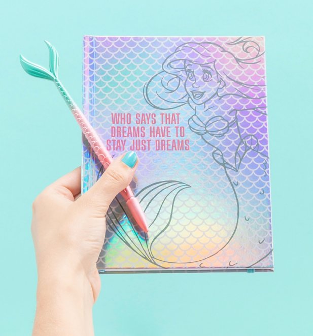 Disney Little Mermaid Dreams Notebook and Mermaid Tail Pen from Funko Disney Little Mermaid Dreams Notebook and Mermaid Tail Pen from Funko