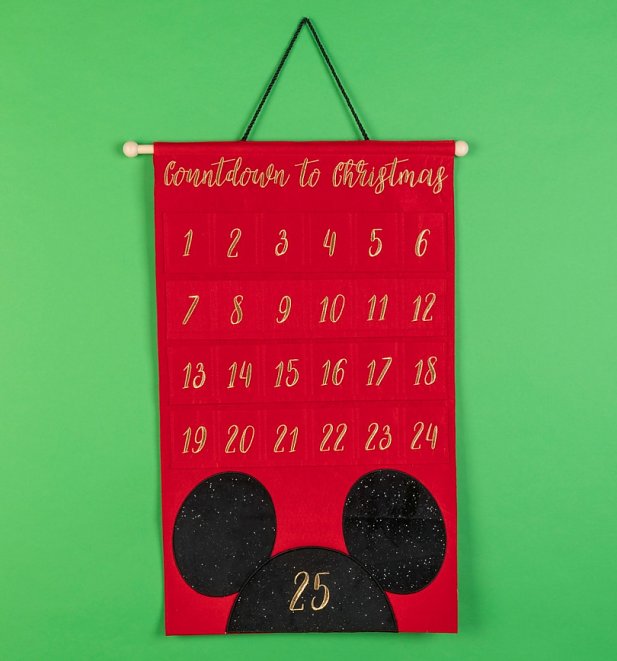 Disney Mickey Mouse Embroidered Fabric Advent Calendar