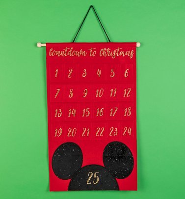 Disney Mickey Mouse Embroidered Fabric Advent Calendar Disney Mickey Mouse Embroidered Fabric Advent Calendar