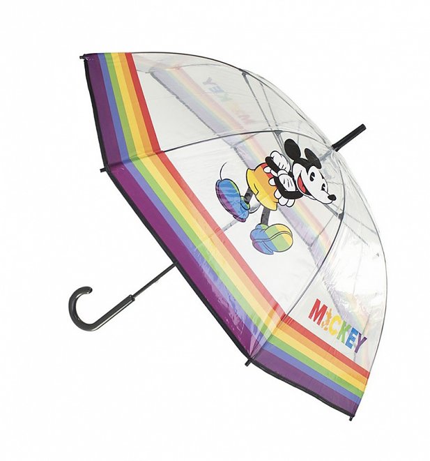 Disney Mickey Mouse Rainbow Transparent Umbrella Disney Mickey Mouse Rainbow Transparent Umbrella