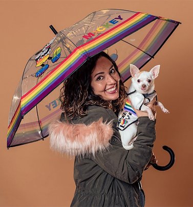 Disney Mickey Mouse Rainbow Transparent Umbrella Disney Mickey Mouse Rainbow Transparent Umbrella