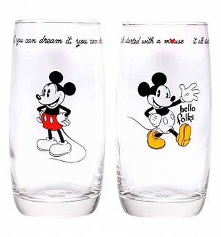 Disney Mickey Mouse Set Of 2 Boxed Glasses Disney Mickey Mouse Set Of 2 Boxed Glasses