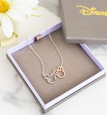 Disney Mickey and Minnie Interlocking Necklace Disney Mickey and Minnie Interlocking Necklace