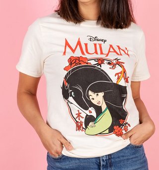 Disney Mulan Ecru T-Shirt Disney Mulan Ecru T-Shirt