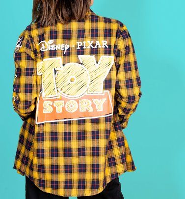 Disney Pixar Toy Story Logo Flannel Shirt from Cakeworthy Disney Pixar Toy Story Logo Flannel Shirt from Cakeworthy