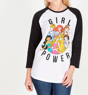 Disney Princess Girl Power Baseball T-Shirt Disney Princess Girl Power Baseball T-Shirt