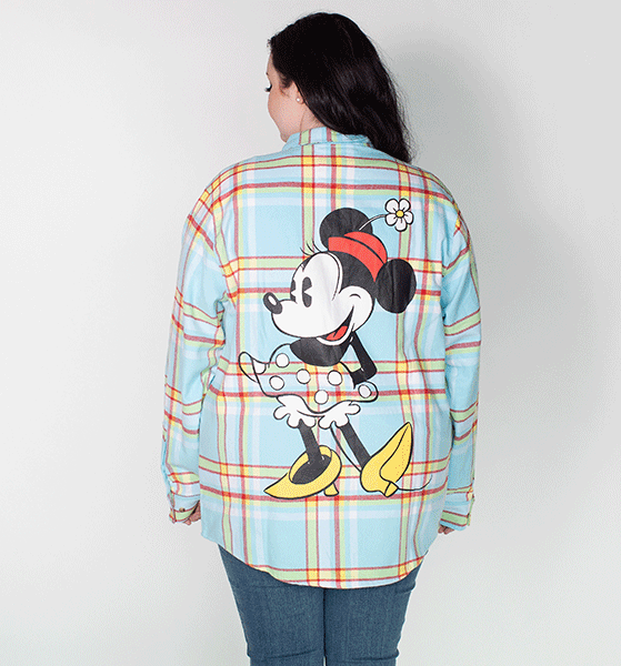 Disney Retro Minnie Mouse Flannel Shirt from Cakeworthy