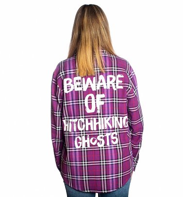 Disney The Haunted Mansion Hitchhiking Ghosts Flannel Shirt from Cakeworthy