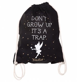 Disney Tinker Bell Don't Grow Up Drawstring Bag Disney Tinker Bell Don't Grow Up Drawstring Bag