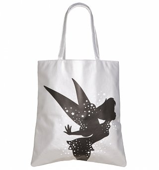 Disney Tinker Bell Silver Shopper Bag Disney Tinker Bell Silver Shopper Bag