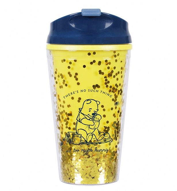 Disney Winnie The Pooh Hunny Glitter Travel Mug Disney Winnie The Pooh Hunny Glitter Travel Mug
