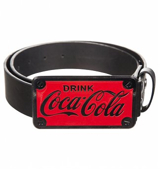 Drink Coca-Cola Logo Belt And Buckle Drink Coca-Cola Logo Belt And Buckle