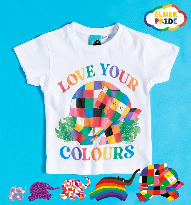 Elmer Love Your Colours Pride Charity Kids T-Shirt
