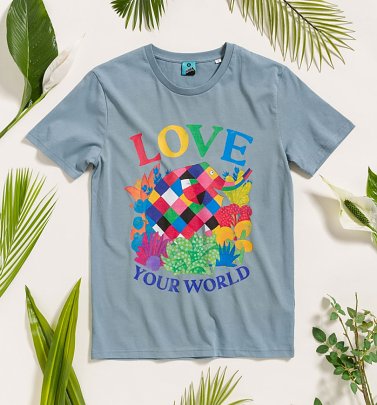 Elmer Love Your World Blue Organic T-Shirt