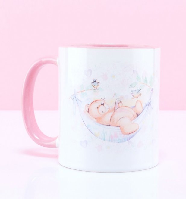 Forever Friends Bear Pink Handle Mug