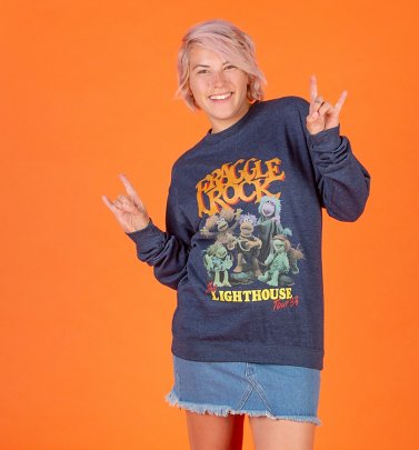 Fraggle Rock Lighthouse Tour Heather Navy Sweater Fraggle Rock Lighthouse Tour Heather Navy Sweater