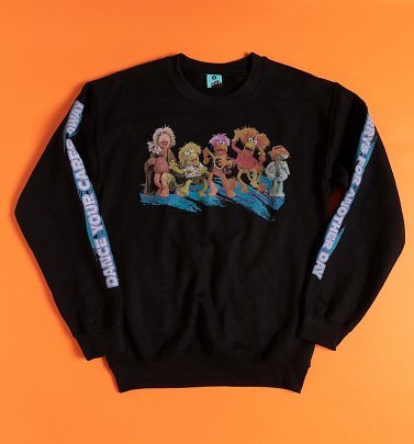 Fraggle Rock Sleeve Print Black Sweater Fraggle Rock Sleeve Print Black Sweater