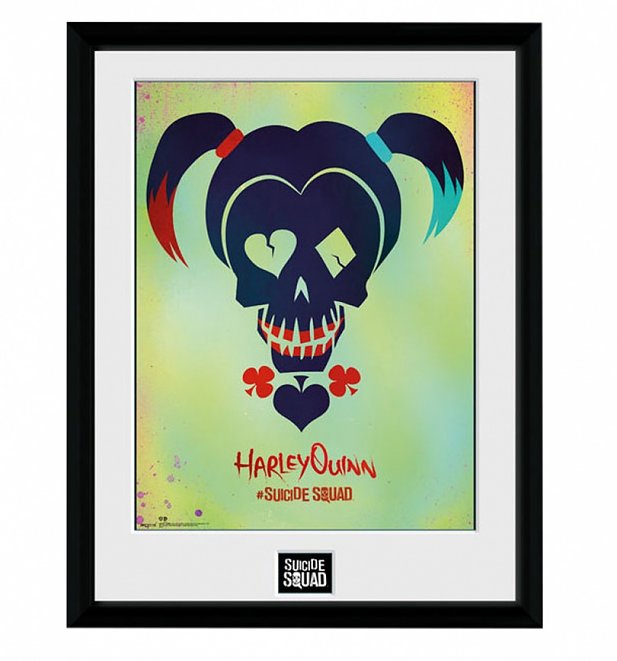 Framed DC Comics Suicide Squad Harley Quinn Skull 30 x 40cm Collectors Art Print Framed DC Comics Suicide Squad Harley Quinn Skull 30 x 40cm Collectors Art Print